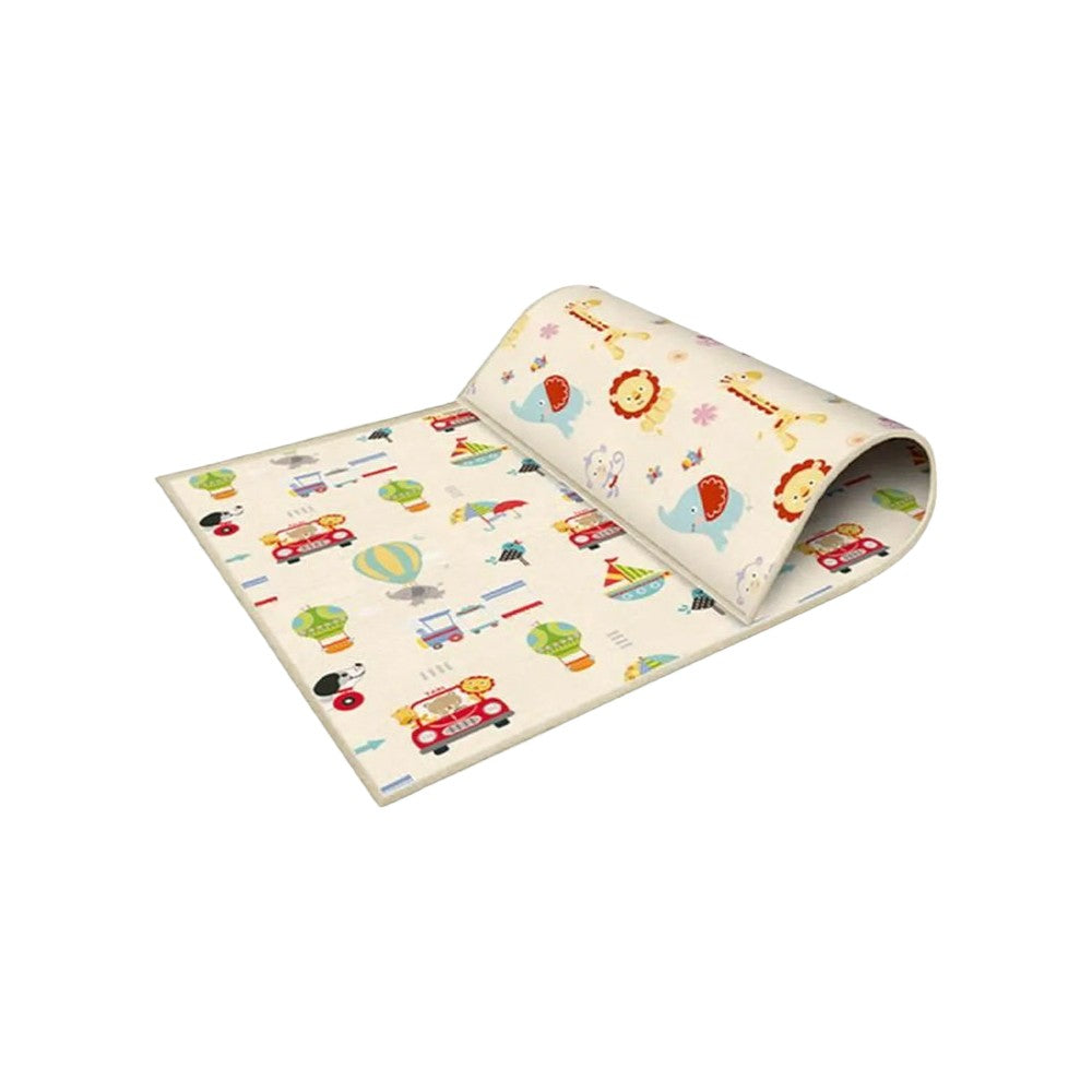Reversible Baby Foam Play Mat with Letters, Animals, and Vehicles