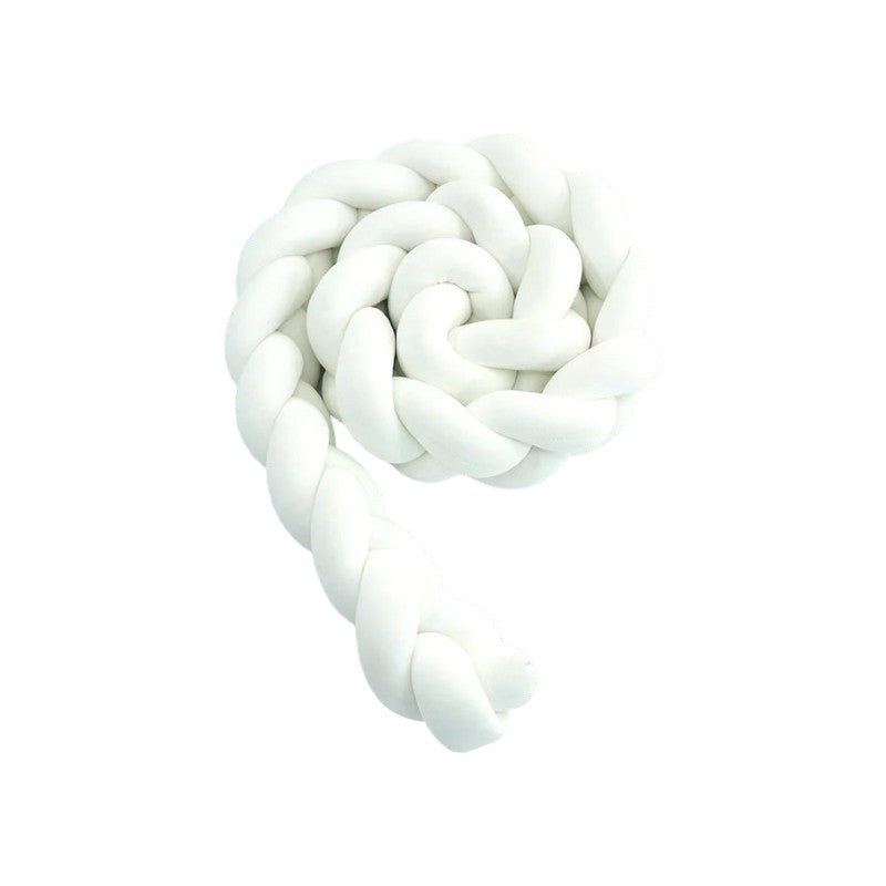 Handwoven Braided Crib Bumper – Soft Protective Cushion for Babies