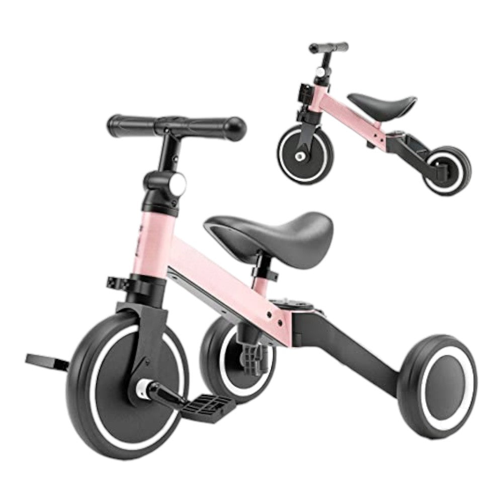 3-in-1 Adjustable Toddler Tricycle with Removable Pedals & Seat
