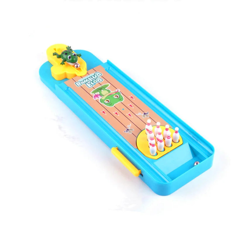 Mini Bowling Set with Frog Launcher for Kids 6+