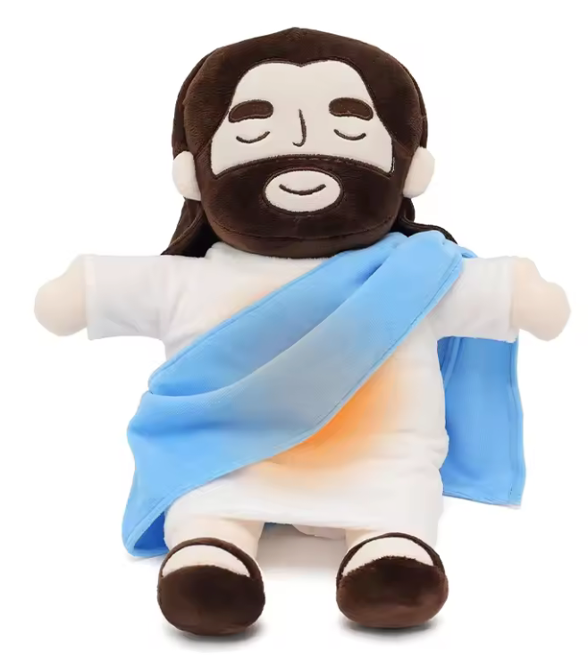 Breathing Jesus Plush Toy – 15-inch Soothing Bedtime Companion