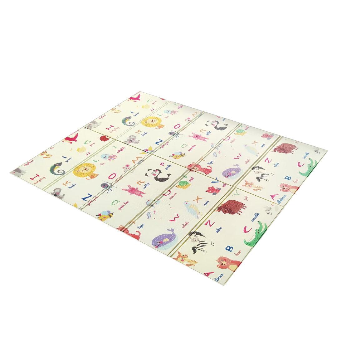 Foldable Baby Play Mat with Reversible Prints and Waterproof Surface