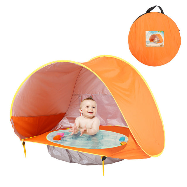 Baby Beach Tent with UV Shade, Pool & Mesh Back Panel Ventilation