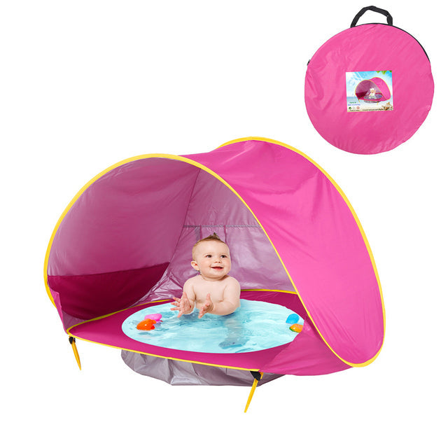 Baby Beach Tent with UV Shade, Pool & Mesh Back Panel Ventilation
