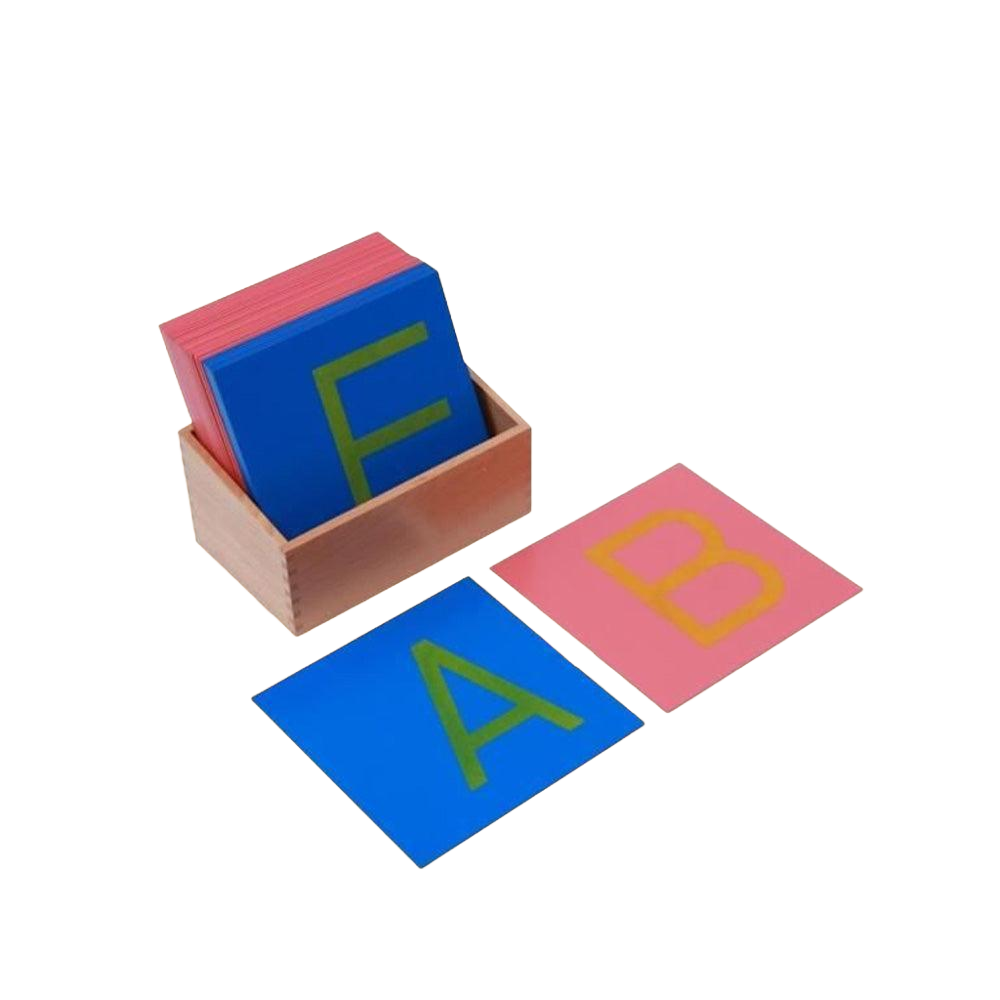 Uppercase Sandpaper Letters Set with Color-Coded Boards