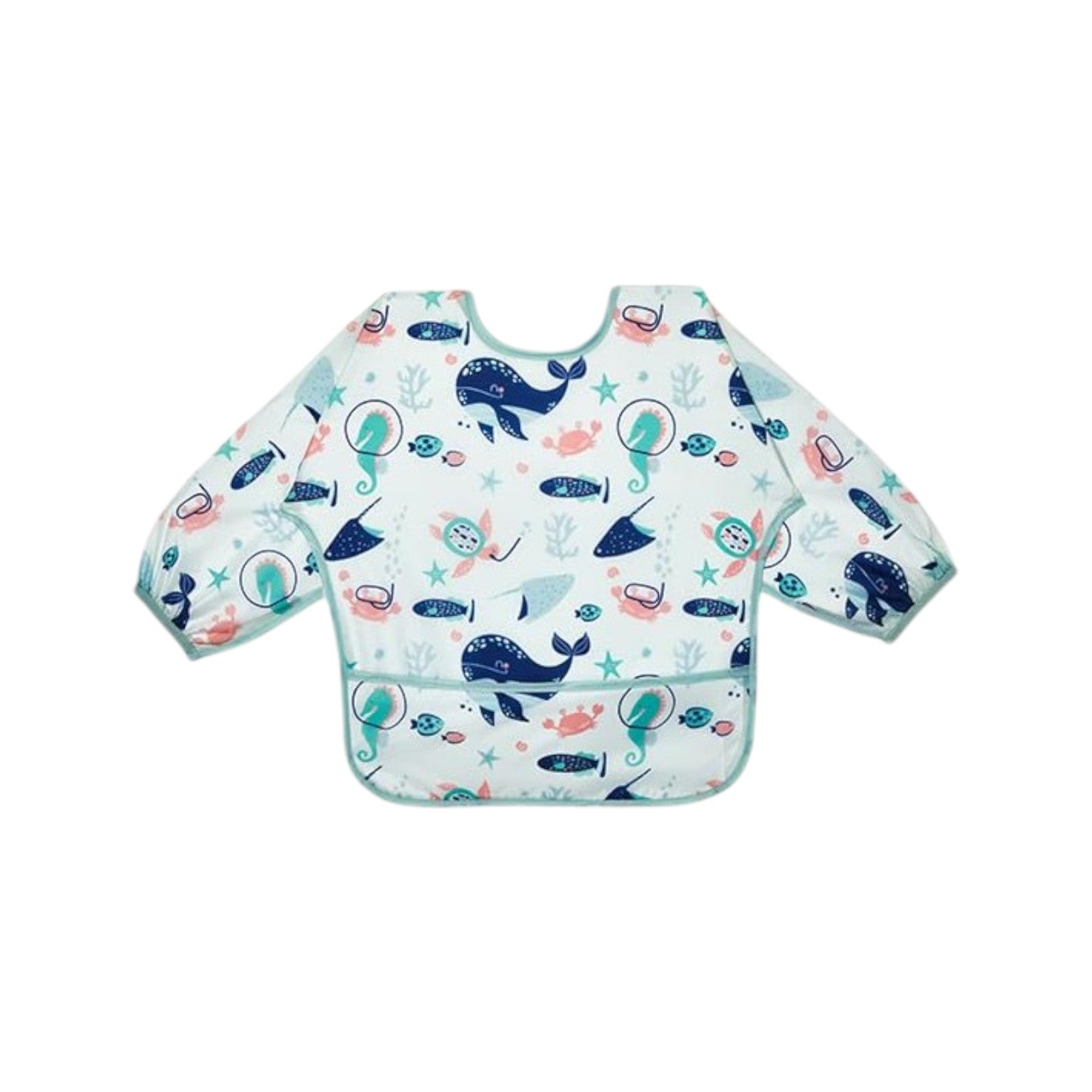 5-Pack Waterproof Long-Sleeve Bibs, Stain-Resistant & Adjustable