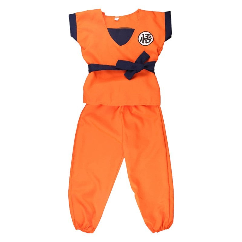 Dragon Ball Goku Costume Cosplay With Tail, Shoes, and Wristbands