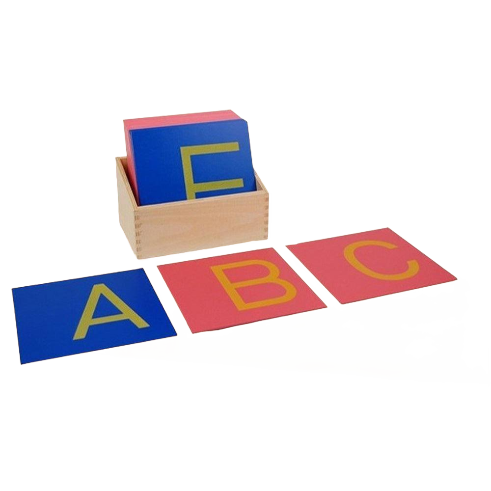 Uppercase Sandpaper Letters Set with Color-Coded Boards