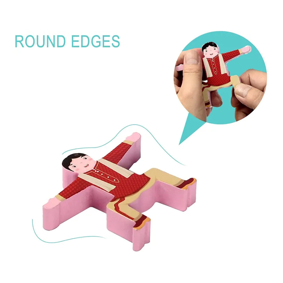 16-Piece Wooden Stacking Balance Game for Toddlers & Kids 3+