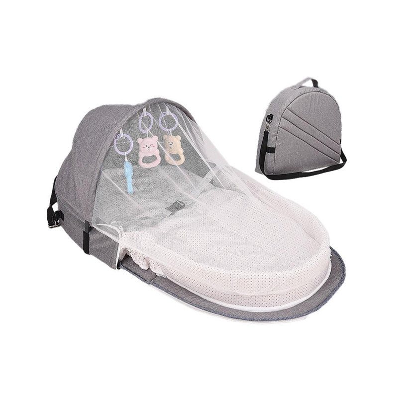 Foldable Baby Bed with Mosquito Net – Portable and Cozy
