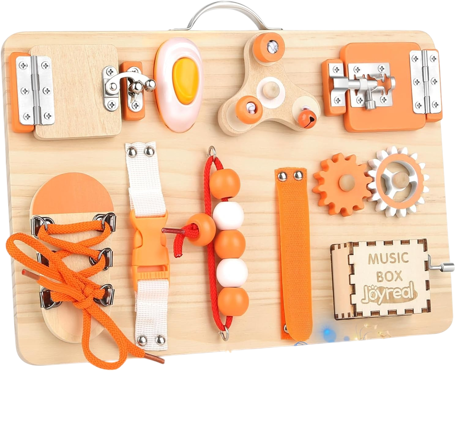 Montessori Busy Board - Interactive Activity Panel for Toddlers 1-3