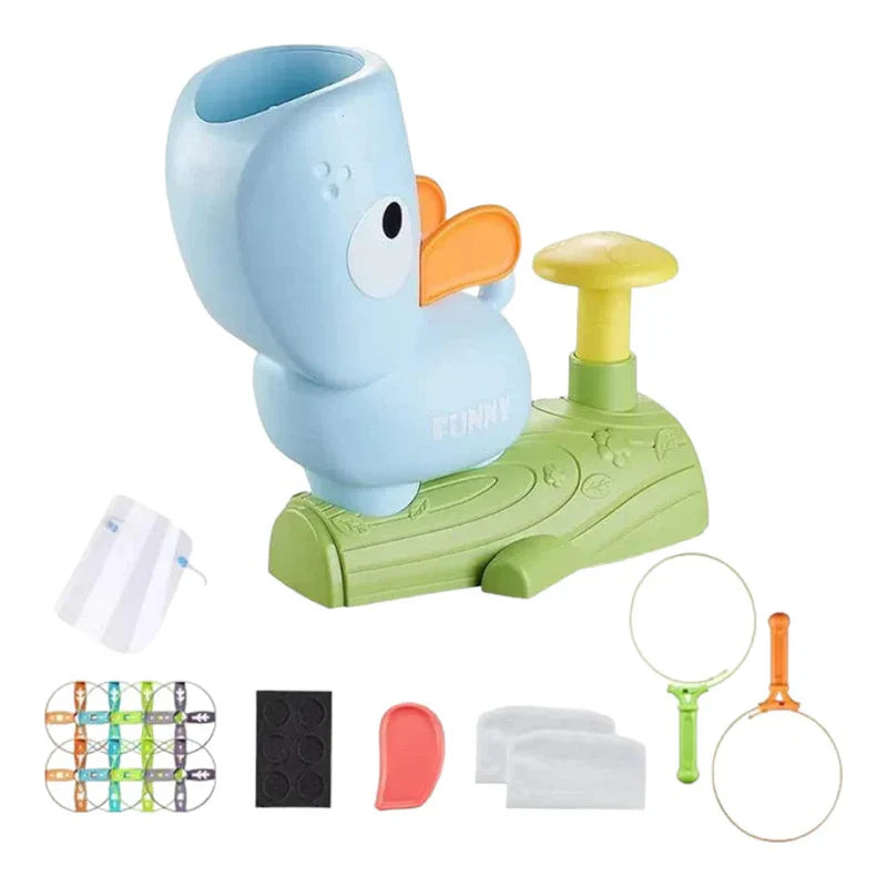 Air-Powered Flying Disc Launcher for Outdoor Play