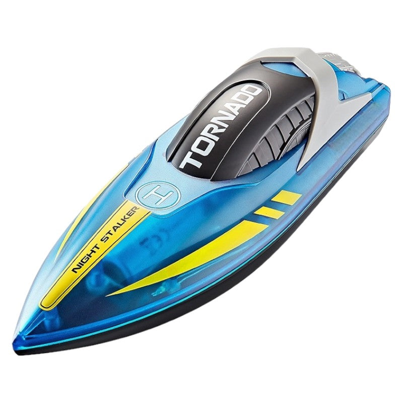 RC Speed Boat 2.4GHz – Dual Batteries, LED Lights, Fast Racing Toy