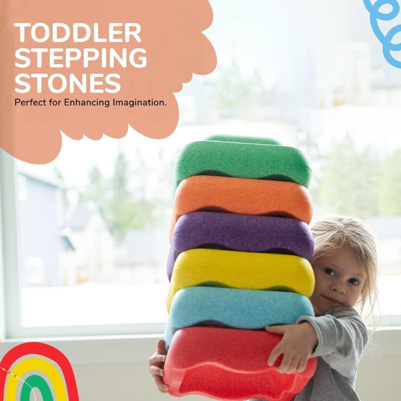 6 Piece Foam Balance Stepping Stones for Kids Sensory Coordination Toy