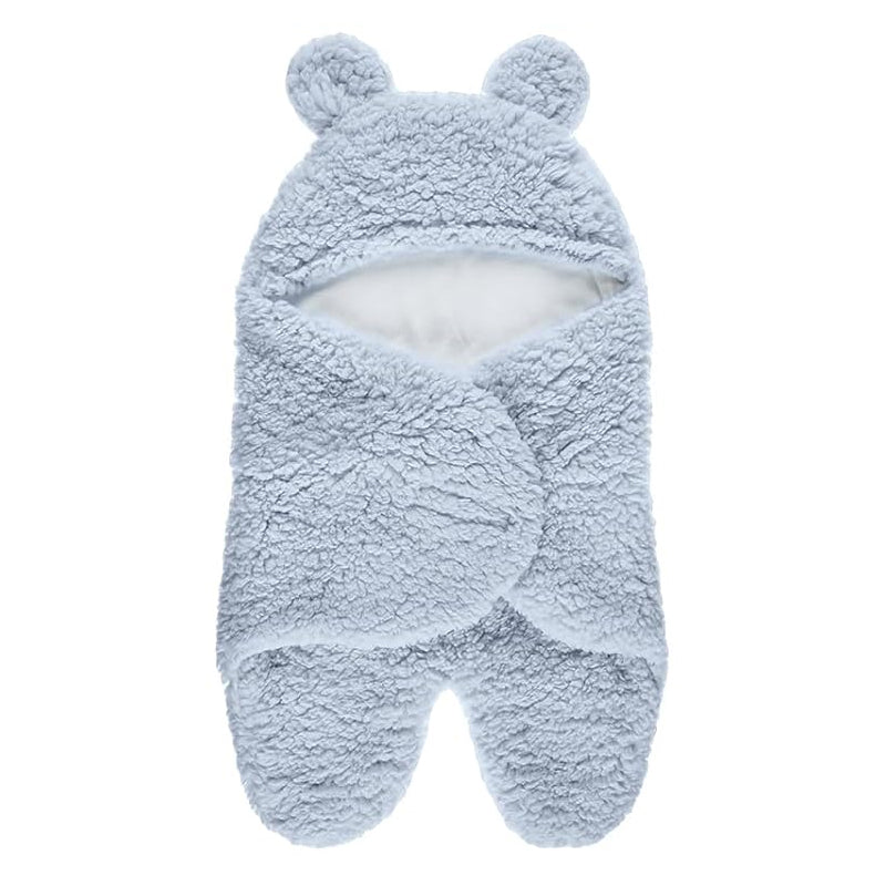 Plush Wrap Colored Blanket with Cotton Lining for Babies Ages 0–2