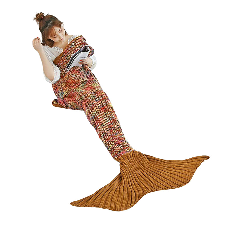 Mermaid Tail Blanket for Kids with Wiggle Room and Full Foot Coverage