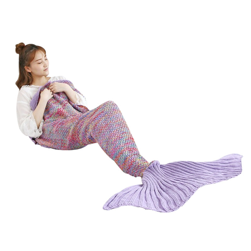 Mermaid Tail Blanket for Kids with Wiggle Room and Full Foot Coverage