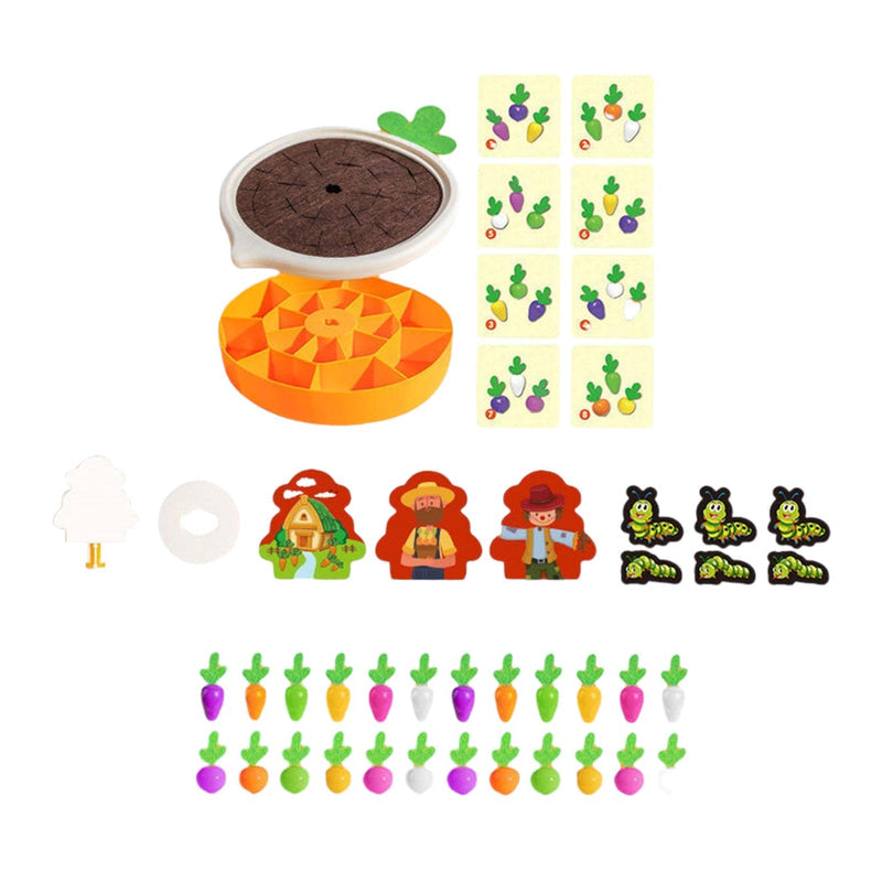 Carrot Harvest Memory Game with Colorful Vegetables