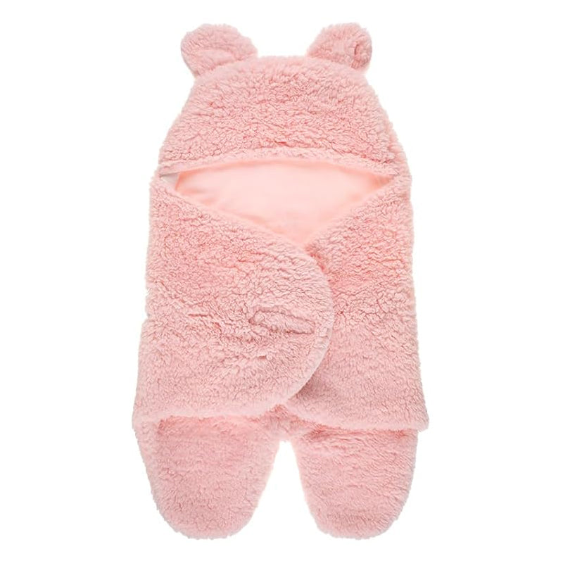 Plush Wrap Colored Blanket with Cotton Lining for Babies Ages 0–2