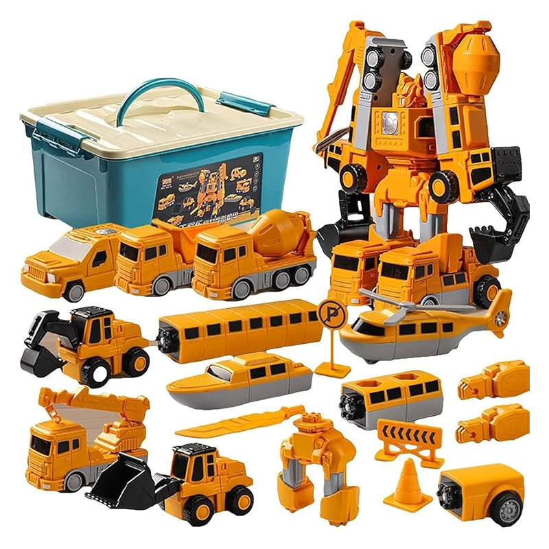 Magnetic Modular Toy Set for Building Vehicles and Giant Robot