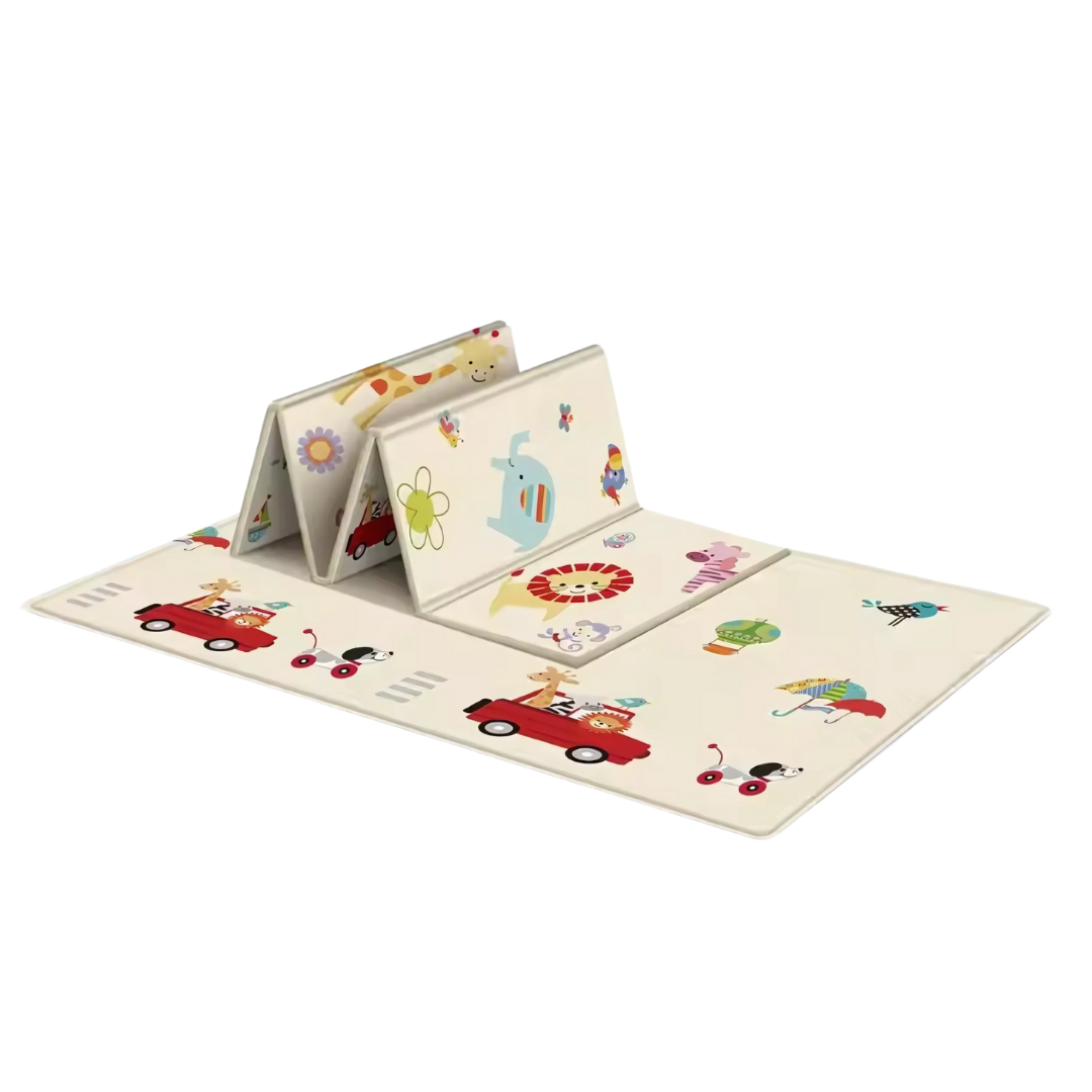 Foldable Waterproof Baby Play Mat with Double-Sided Cartoon Surface