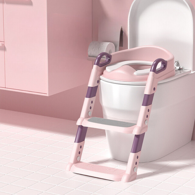 Foldable Potty Training Seat with Ladder for Toddlers – 2-in-1 Stool