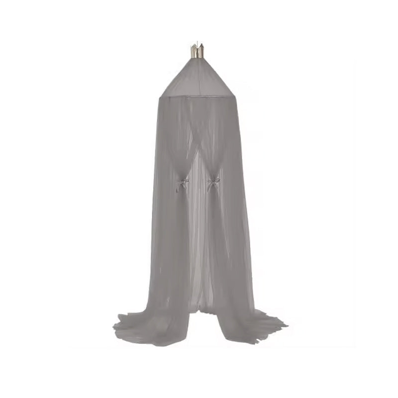 Round Crib Canopy with Dome Top, Mesh Curtain for Baby Nursery Decor