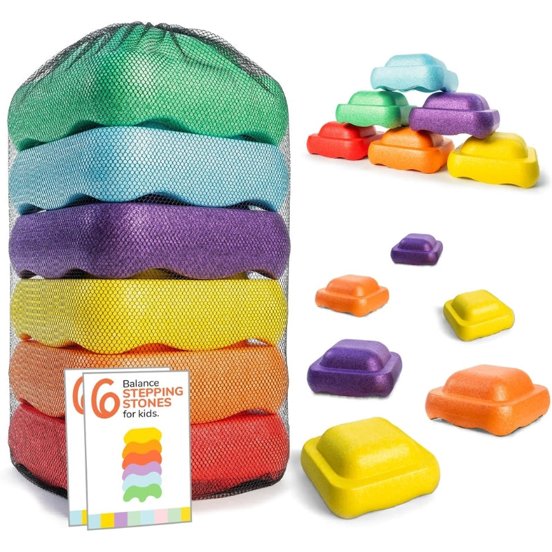 6 Piece Foam Balance Stepping Stones for Kids Sensory Coordination Toy