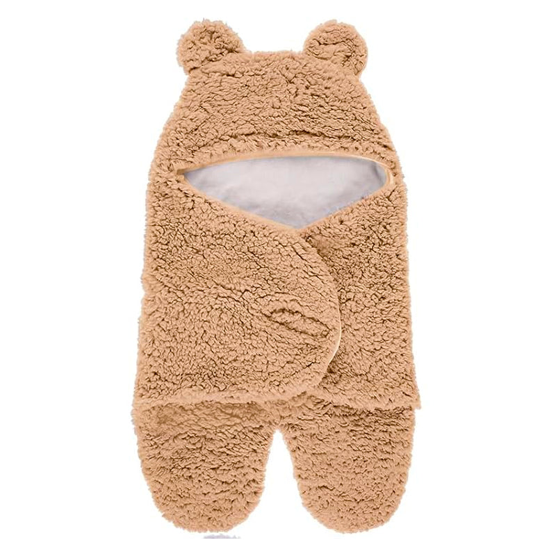 Plush Wrap Colored Blanket with Cotton Lining for Babies Ages 0–2