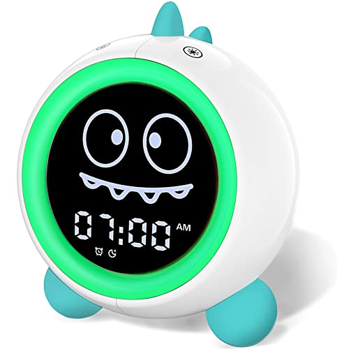 Toddler Sleep Training Clock with Night Light, Sounds & Wake Indicator