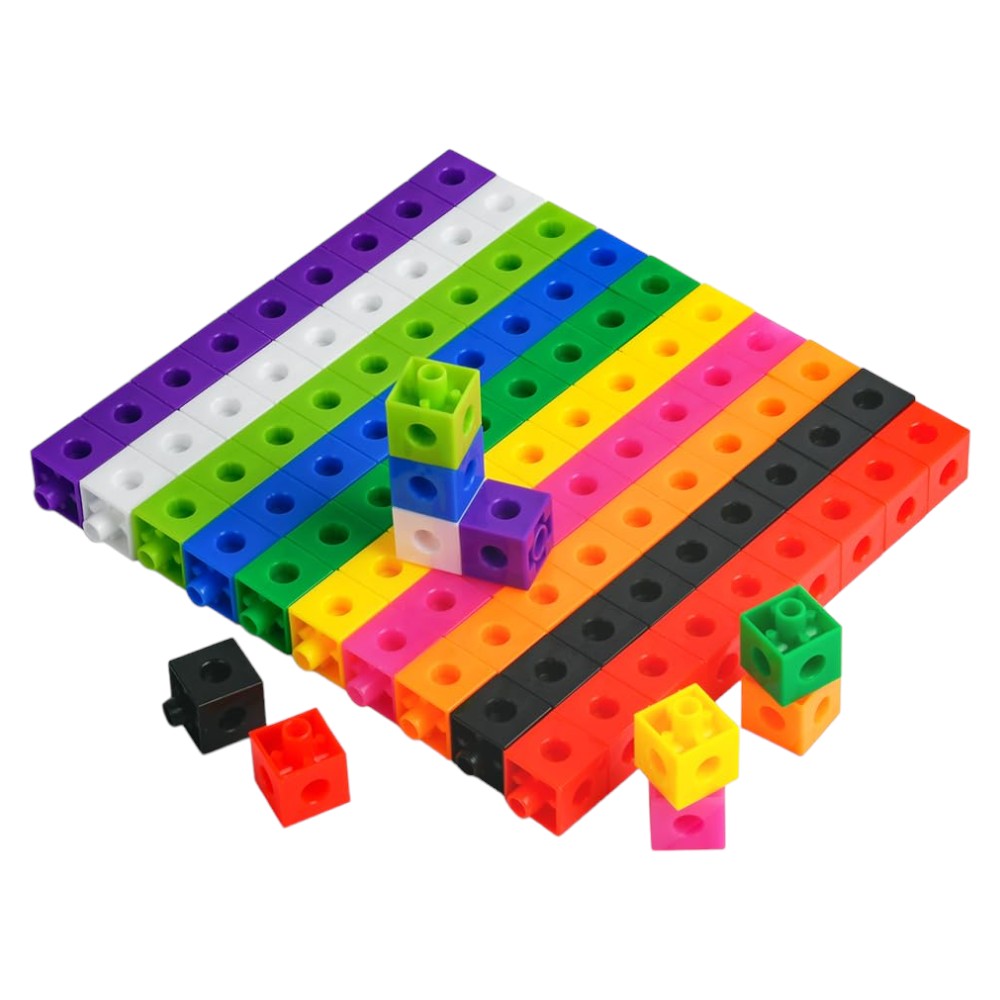 Stackable Math Cubes Counting, Sorting & Number Learning Blocks 3+