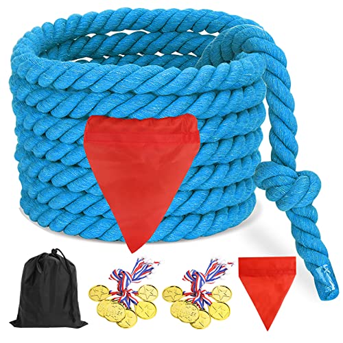 Tug of War Rope with Medals & Whistle for Outdoor Games