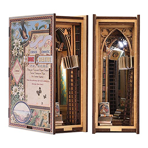 Miniature Wooden Book Nook Shelf Two Styles for DIY Display