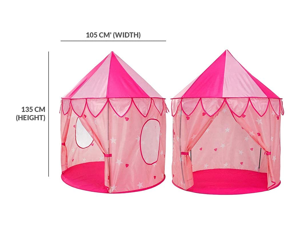 Princess Castle Play Tent with Colorful Star Lights Outdoor and Indoor