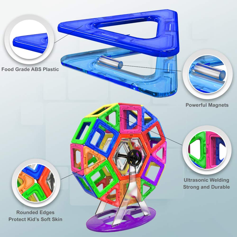 Intelligent Magnetic Building Blocks Set, Multicolor Construction Toy