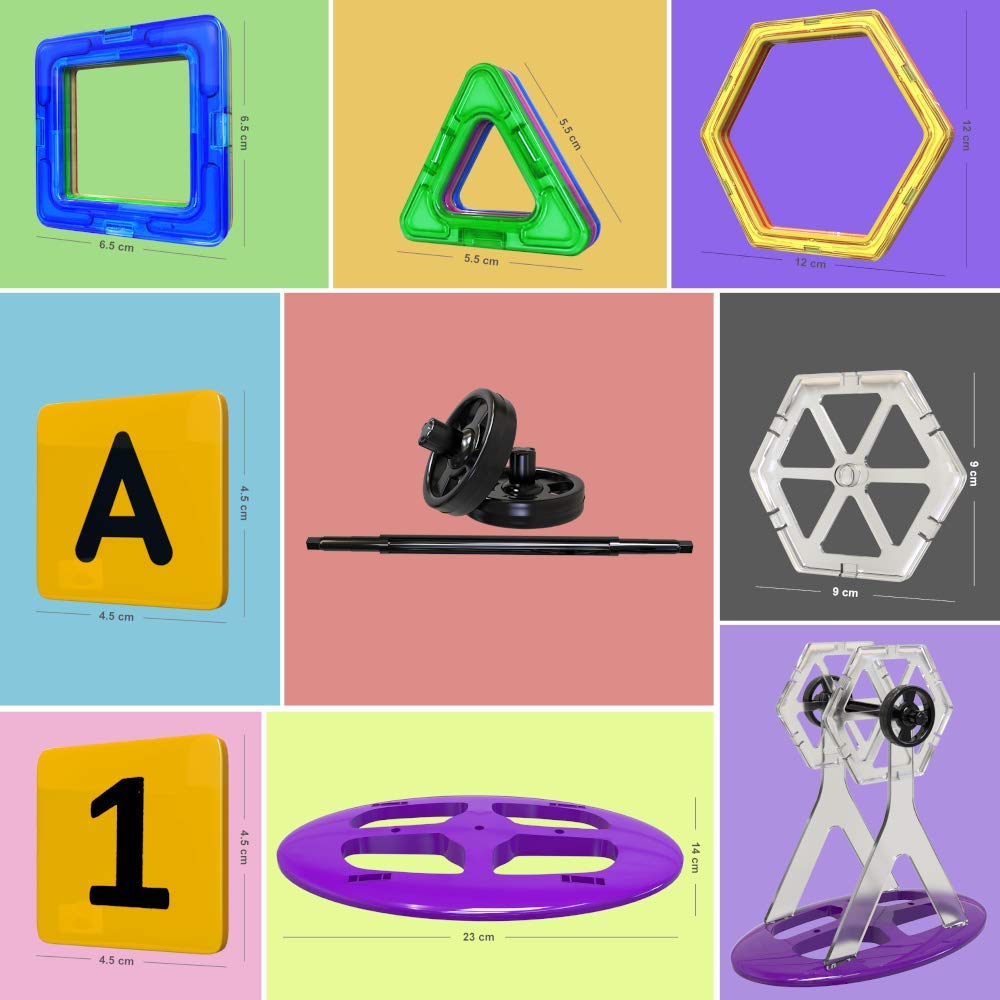 Intelligent Magnetic Building Blocks Set, Multicolor Construction Toy
