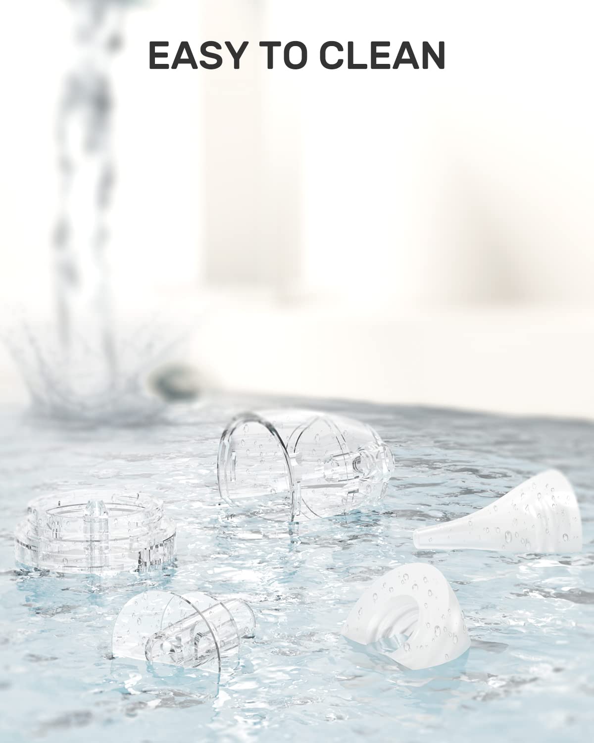 Electric Nasal Aspirator for Baby 3 Suction Modes, 3 Silicone Tips