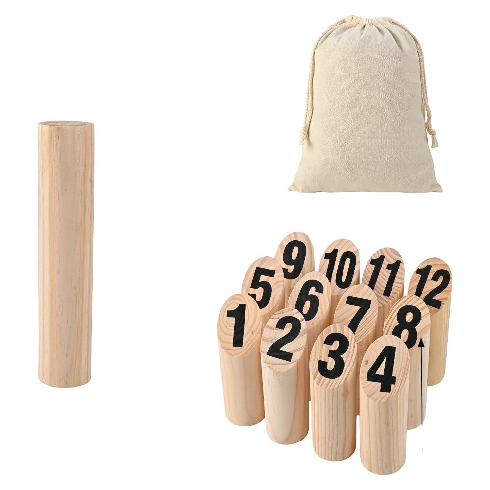 Wooden Numbered  Set with Carry Bag for Outdoor Play