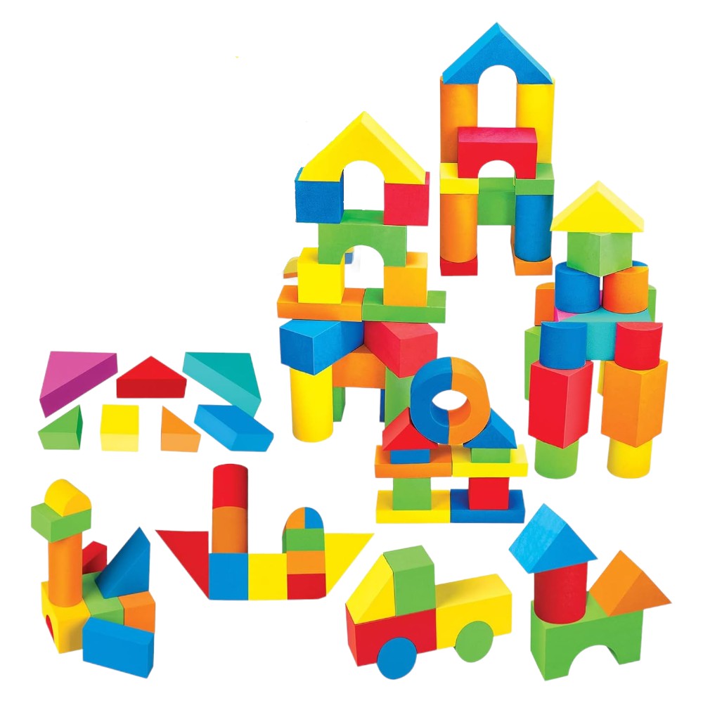 81 Foam Blocks for Toddlers Stackable, Water-Resistant & Puzzle Play
