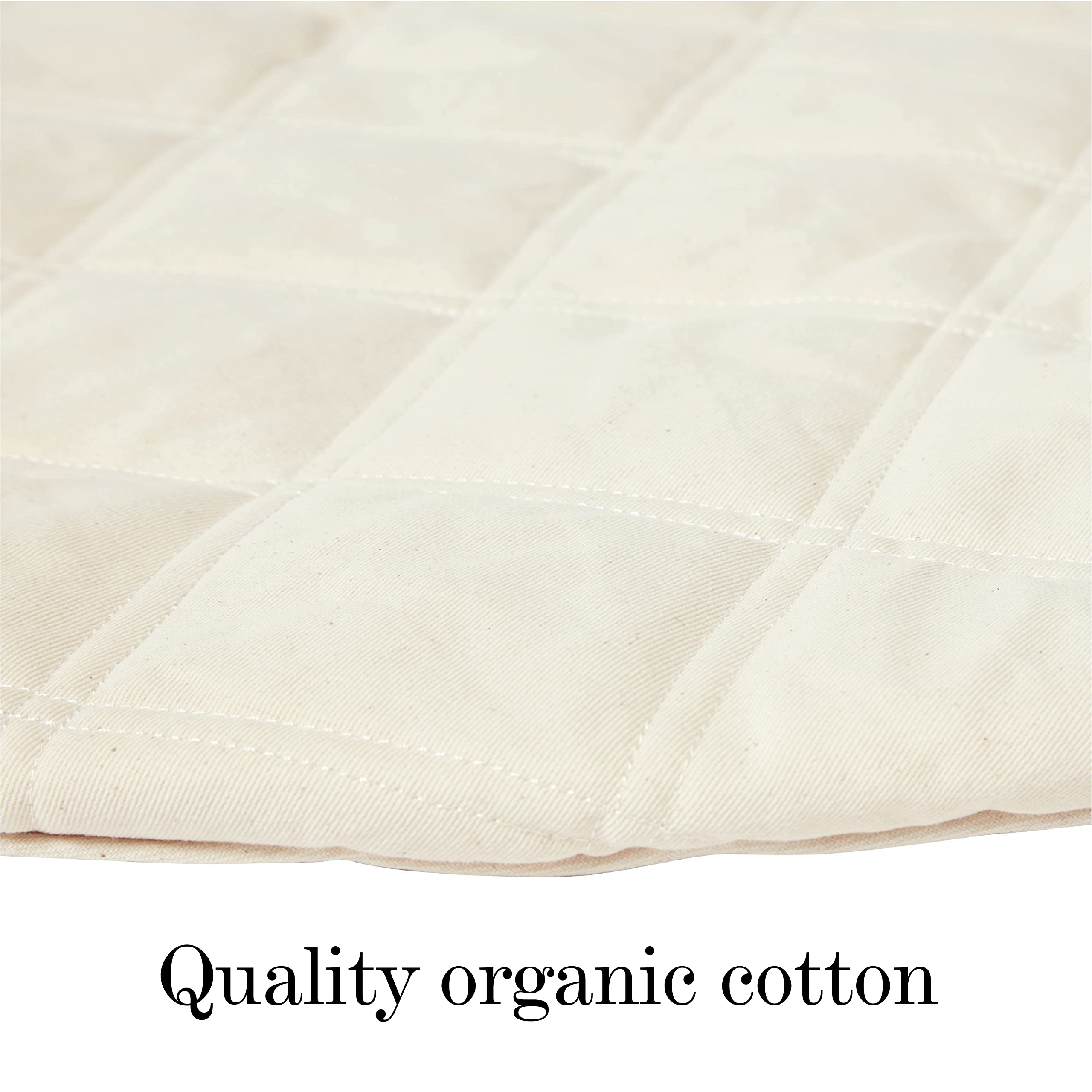 Organic Cotton Cozy Baby Playmat with Mirror, Tummy Pillow and 6 Toys