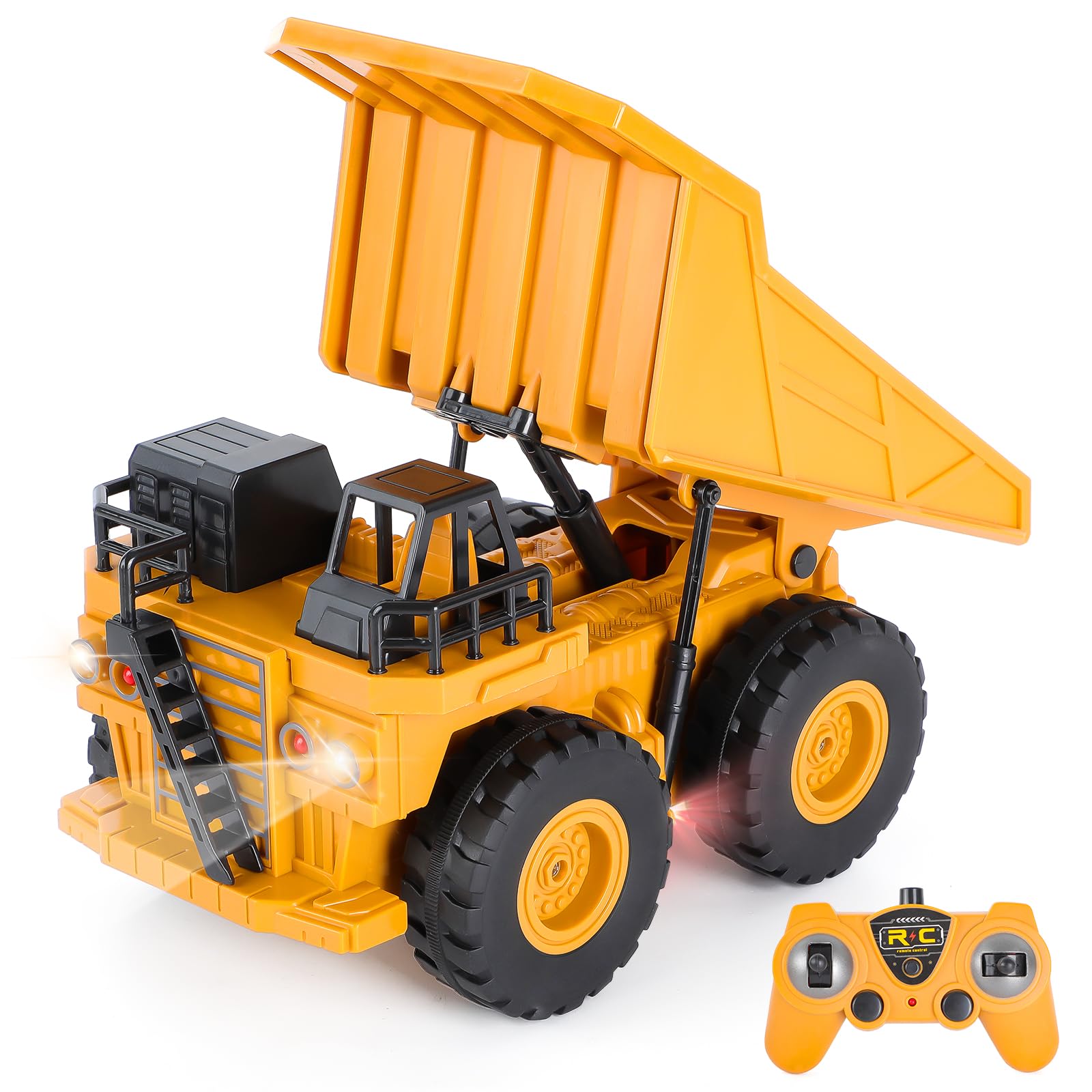 Remote-Control Toy 1:24 Scale, 6-Channel RC Construction Truck