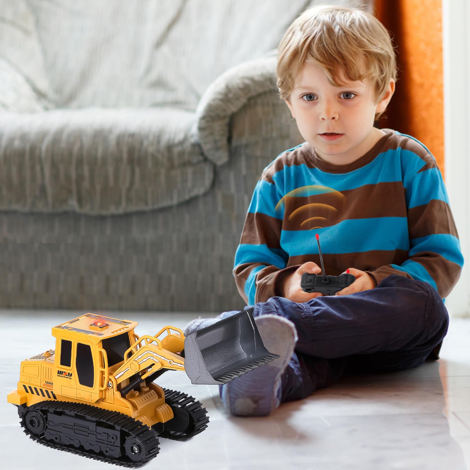 Remote-Control Toy 1:24 Scale, 6-Channel RC Construction Truck