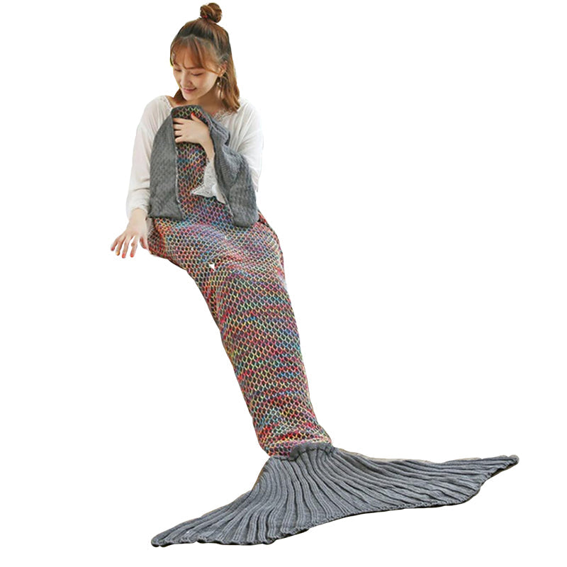 Mermaid Tail Blanket for Kids with Wiggle Room and Full Foot Coverage