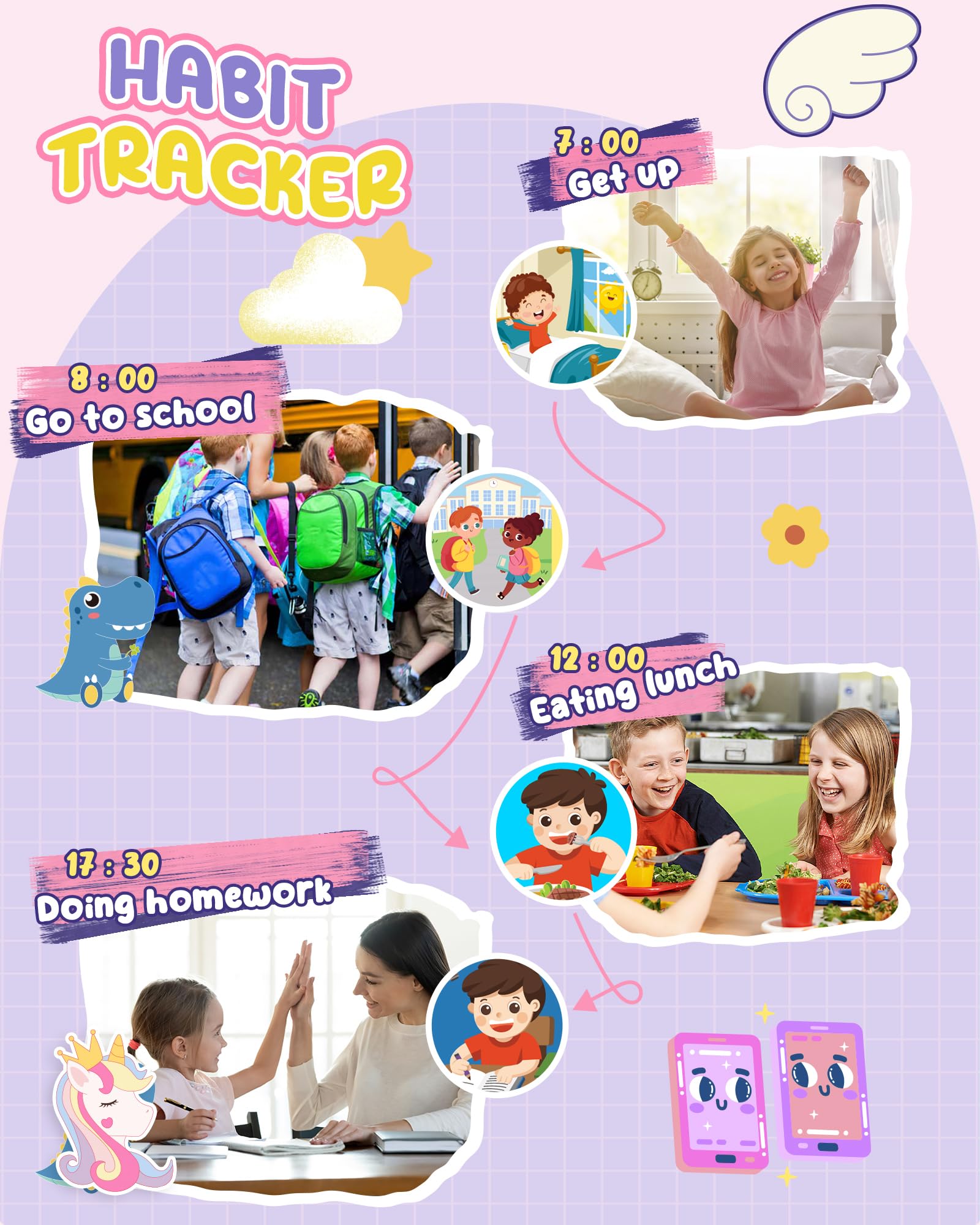 Kids Smart Phone Toy, Dual Camera & MP3 Player, Toddler Learning Games