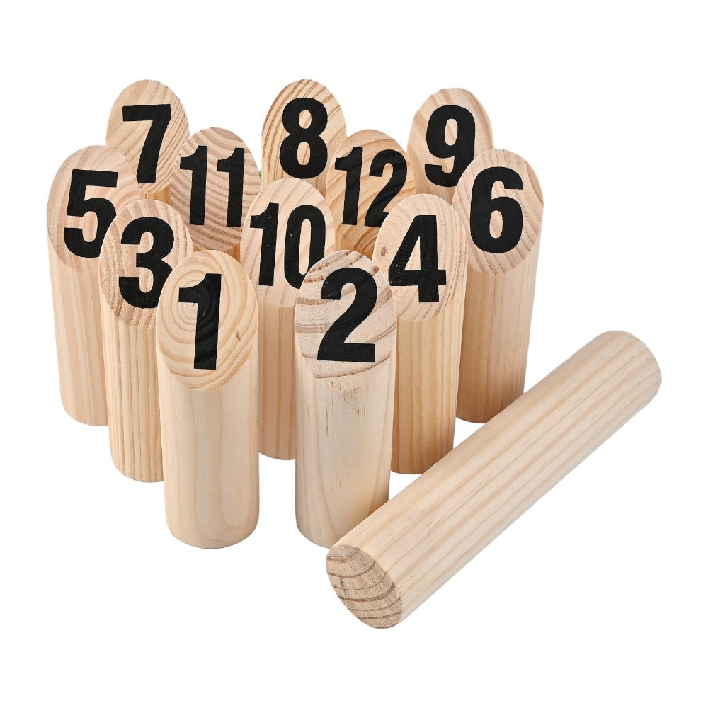 Wooden Numbered  Set with Carry Bag for Outdoor Play
