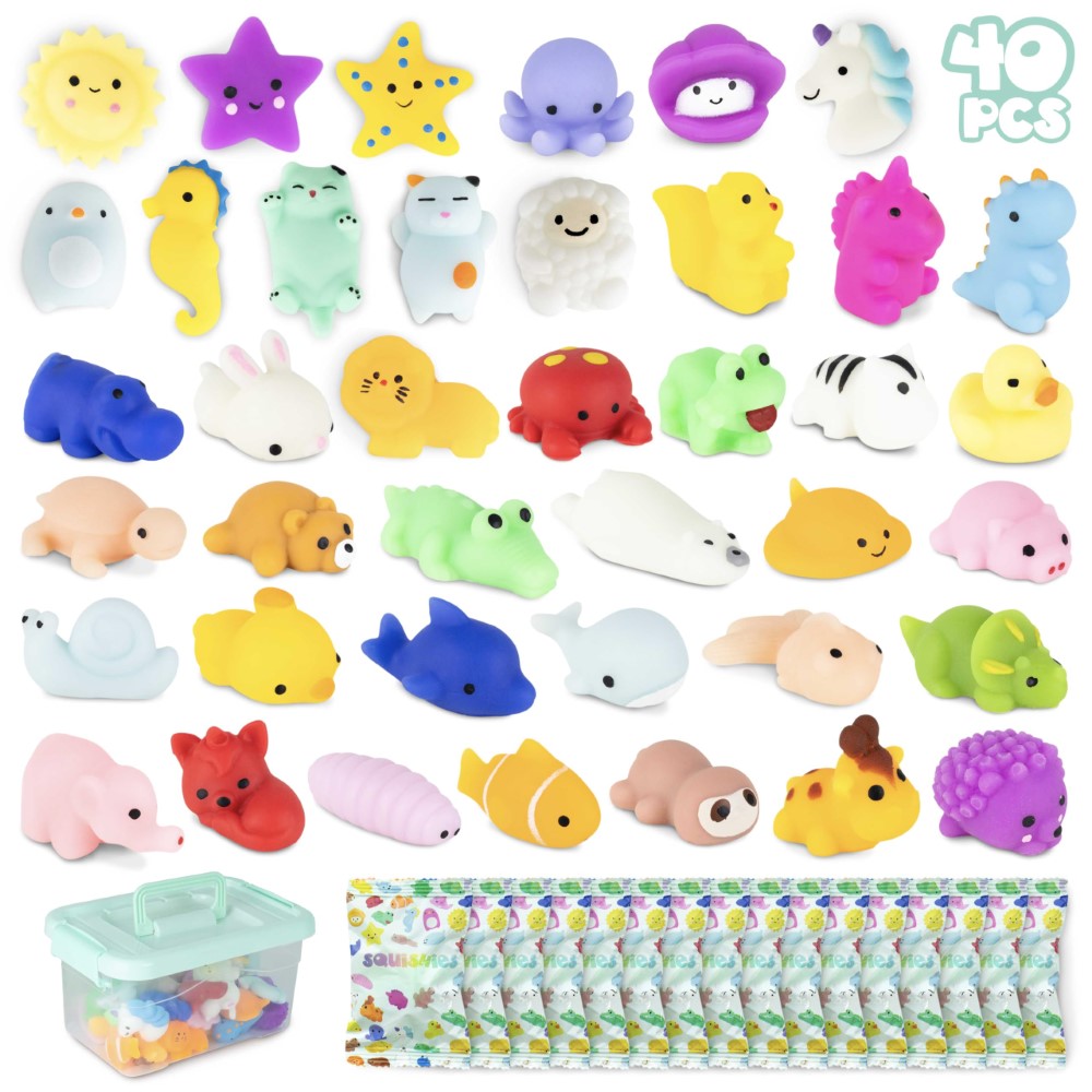 Mochi Squishy Toys – Soft Mini Squeeze Animals Pack in Individual Bags
