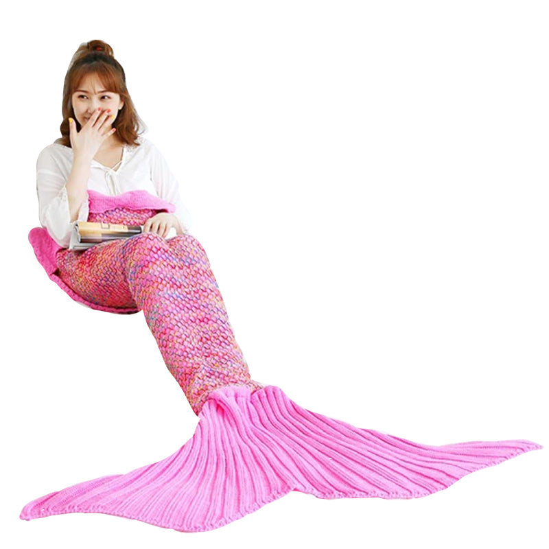 Mermaid Tail Blanket for Kids with Wiggle Room and Full Foot Coverage