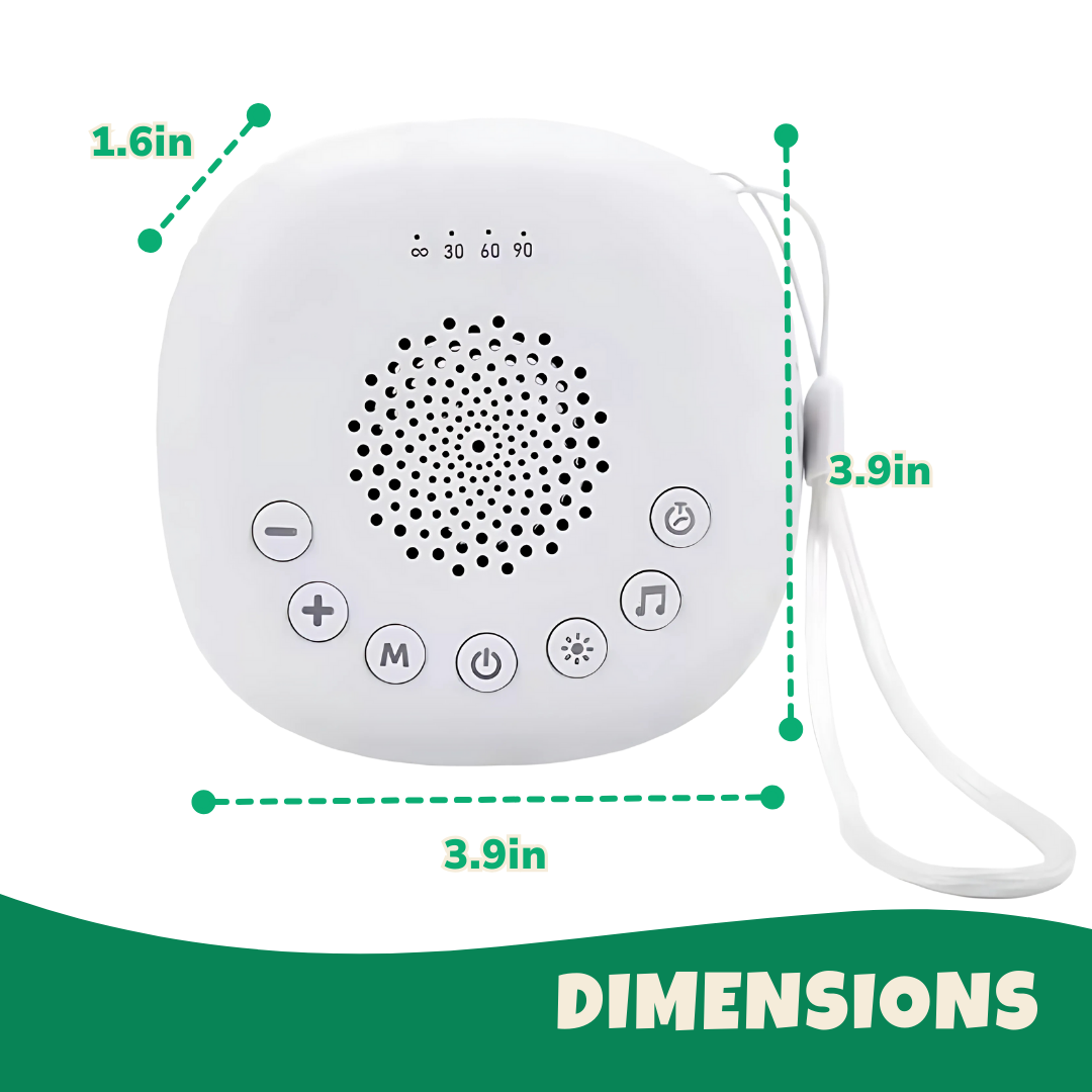 Portable White Noise Machine – 20 Sound Modes, USB-C Rechargeable