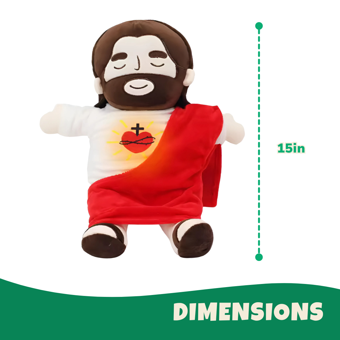 Breathing Jesus Plush Toy – 15-inch Soothing Bedtime Companion