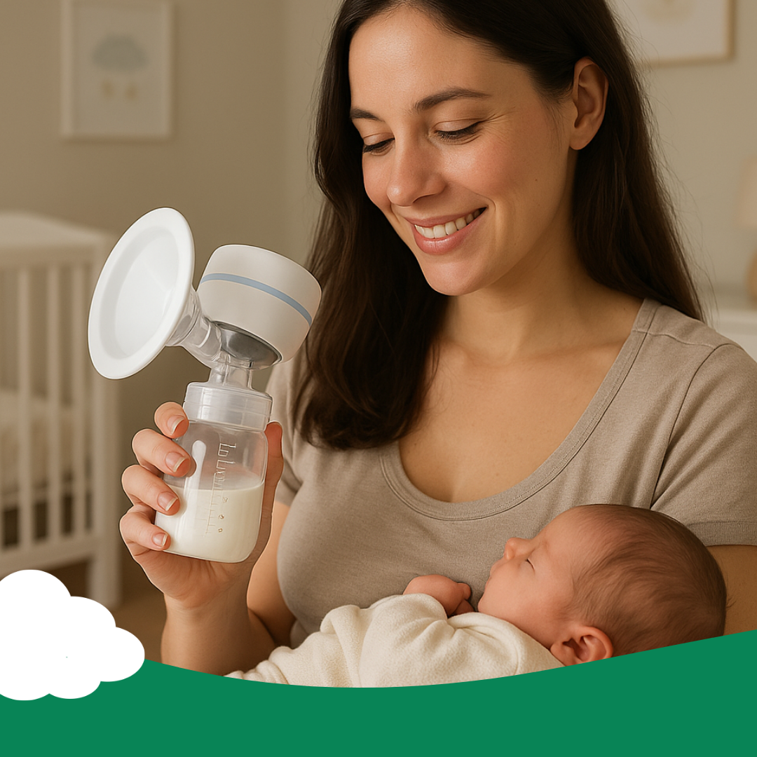 Portable Electric Breast Pump with 360° Fit, LED Display, USB Power